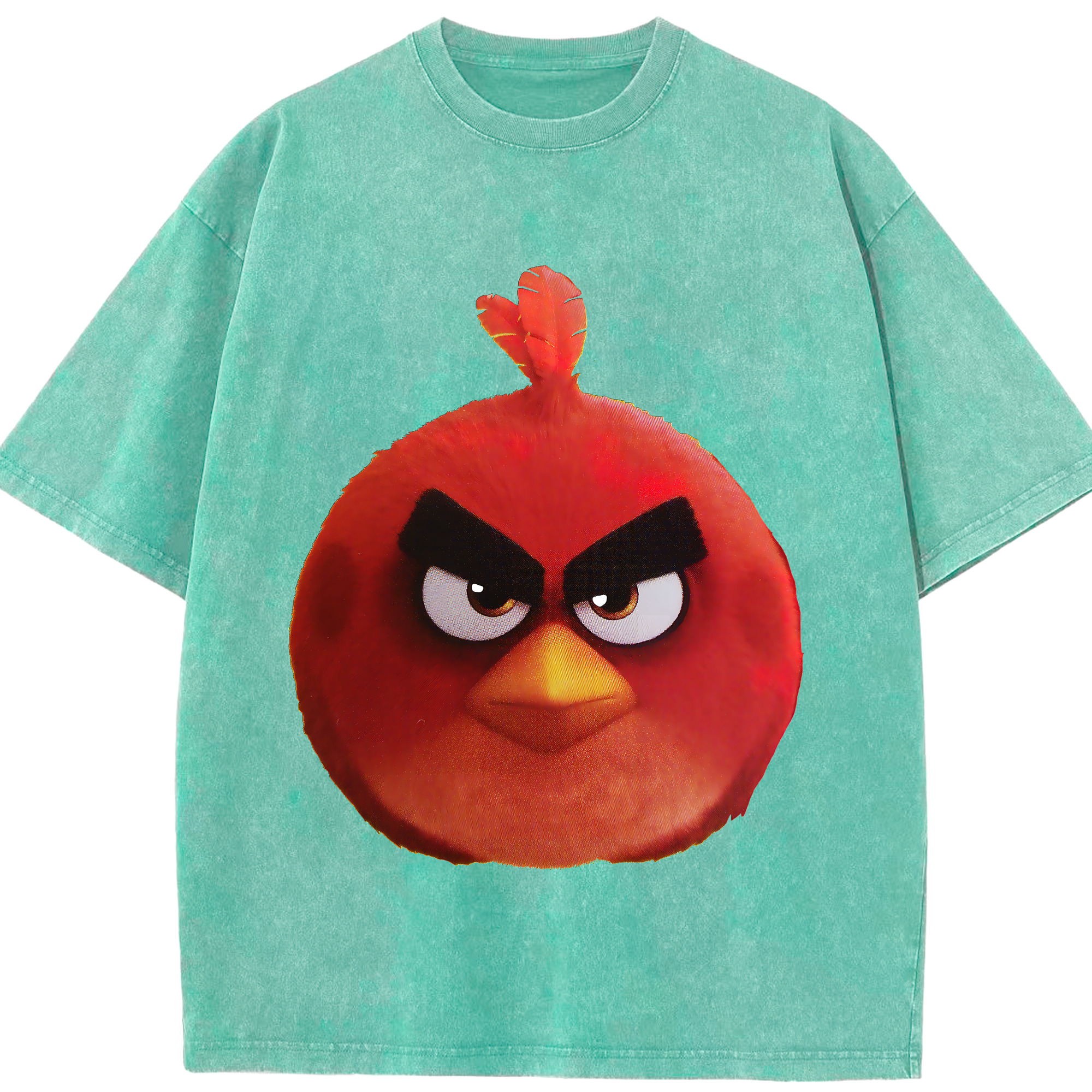 （画像用） Angry Birds アングリーバード 綿100% ヴィンテージ風 半袖Tシャツ（フロントプリント）